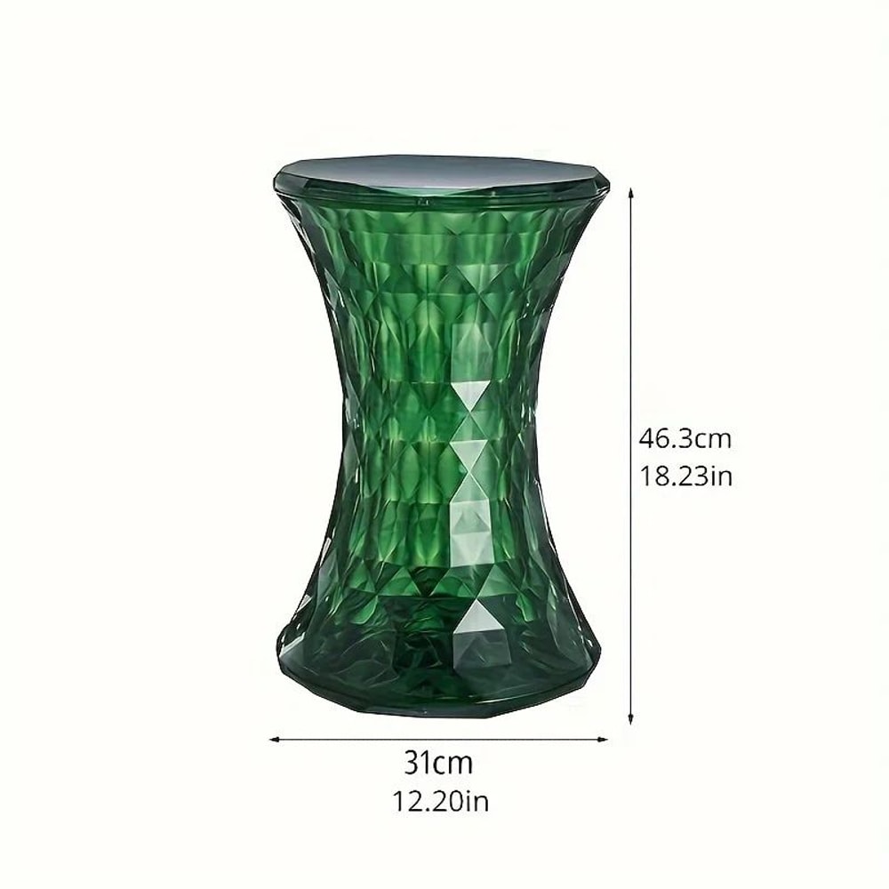 Luxury Acrylic Storage Stool Transparent Modern Bathroom Living Room Accent Seat 6