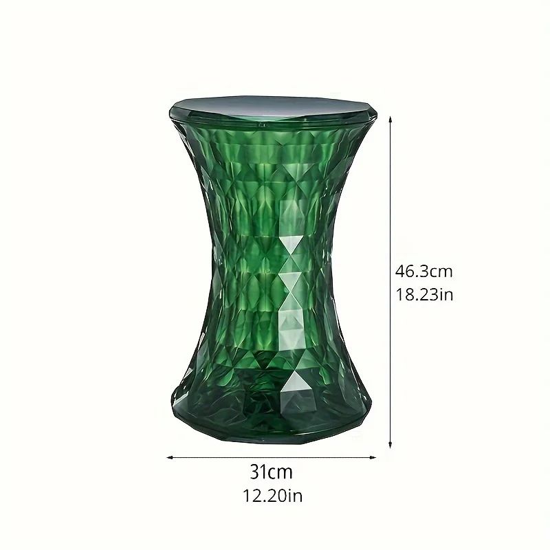 Luxury Acrylic Storage Stool Transparent Modern Bathroom Living Room Accent Seat 6