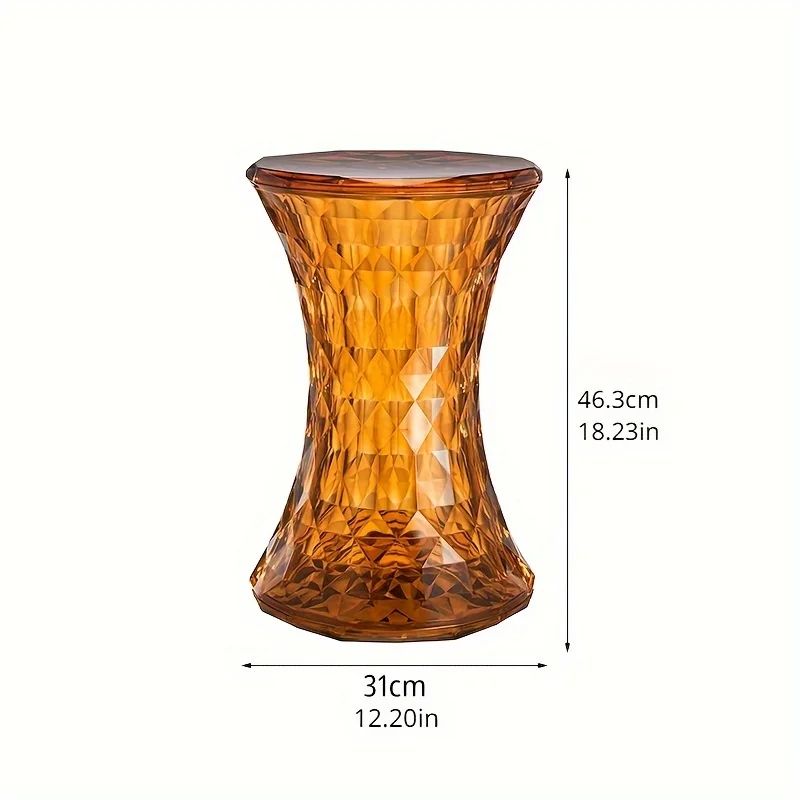 Luxury Acrylic Storage Stool Transparent Modern Bathroom Living Room Accent Seat 7