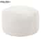 Round Linen Bean Bag Ottoman Filled Pouf Footstool For Living Room Tatami Seating 6