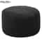 Round Linen Bean Bag Ottoman Filled Pouf Footstool For Living Room Tatami Seating 7