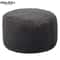 Round Linen Bean Bag Ottoman Filled Pouf Footstool For Living Room Tatami Seating 8