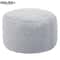 Round Linen Bean Bag Ottoman Filled Pouf Footstool For Living Room Tatami Seating 15