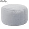 Round Linen Bean Bag Ottoman Filled Pouf Footstool For Living Room Tatami Seating 15