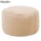 Round Linen Bean Bag Ottoman Filled Pouf Footstool For Living Room Tatami Seating 16