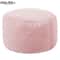 Round Linen Bean Bag Ottoman Filled Pouf Footstool For Living Room Tatami Seating 17