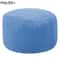 Round Linen Bean Bag Ottoman Filled Pouf Footstool For Living Room Tatami Seating 10