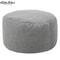 Round Linen Bean Bag Ottoman Filled Pouf Footstool For Living Room Tatami Seating 11