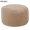 Round Linen Bean Bag Ottoman Filled Pouf Footstool For Living Room Tatami Seating 12