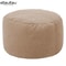 Round Linen Bean Bag Ottoman Filled Pouf Footstool For Living Room Tatami Seating 12