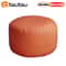 Small Round Faux Leather Bean Bag Ottoman Modern Stuffed Pouf Footrest Floor Seat 0