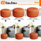 Small Round Faux Leather Bean Bag Ottoman Modern Stuffed Pouf Footrest Floor Seat 2