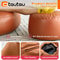 Small Round Faux Leather Bean Bag Ottoman Modern Stuffed Pouf Footrest Floor Seat 3