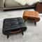 Nordic PU Leather Rectangle Foot Stool Ottoman With Wood Legs Portable Handle 2