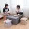 Folding Storage Ottoman Cube Collapsible Footrest Stool With Padded Lid For Living Room Dorm 3