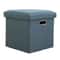 Folding Storage Ottoman Cube Collapsible Footrest Stool With Padded Lid For Living Room Dorm 6