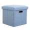 Folding Storage Ottoman Cube Collapsible Footrest Stool With Padded Lid For Living Room Dorm 14