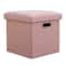 Folding Storage Ottoman Cube Collapsible Footrest Stool With Padded Lid For Living Room Dorm 16