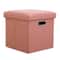 Folding Storage Ottoman Cube Collapsible Footrest Stool With Padded Lid For Living Room Dorm 17