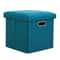 Folding Storage Ottoman Cube Collapsible Footrest Stool With Padded Lid For Living Room Dorm 7