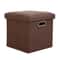 Folding Storage Ottoman Cube Collapsible Footrest Stool With Padded Lid For Living Room Dorm 8