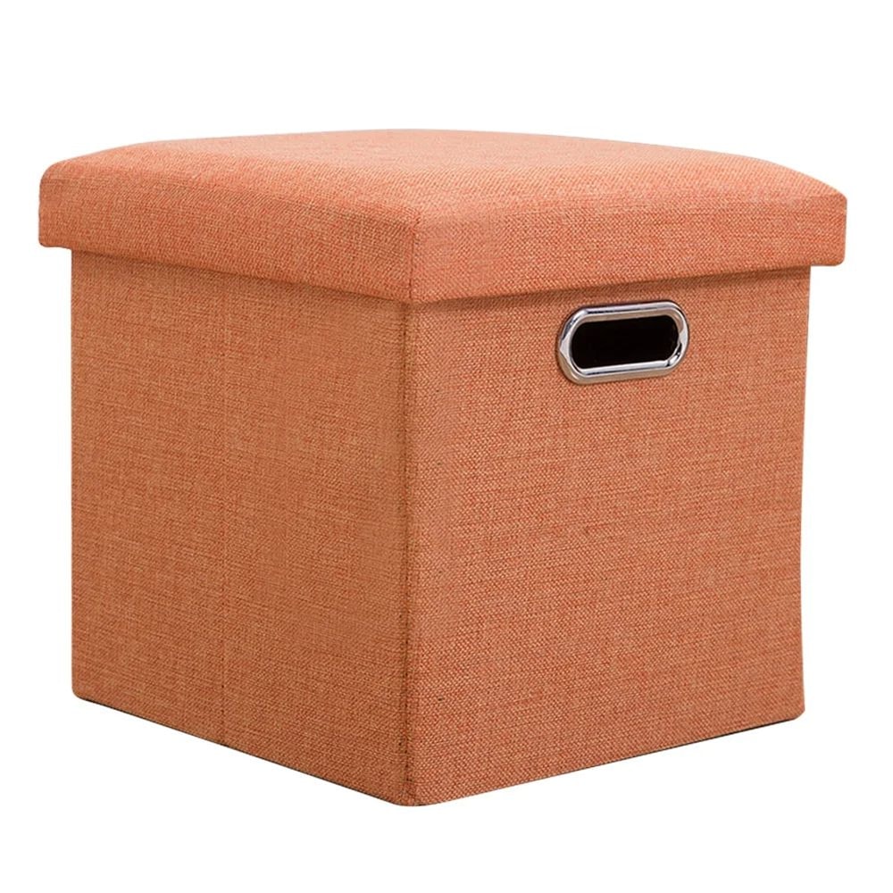 Folding Storage Ottoman Cube Collapsible Footrest Stool With Padded Lid For Living Room Dorm 11
