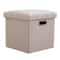 Folding Storage Ottoman Cube Collapsible Footrest Stool With Padded Lid For Living Room Dorm 13