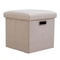 Folding Storage Ottoman Cube Collapsible Footrest Stool With Padded Lid For Living Room Dorm 13