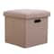 Folding Storage Ottoman Cube Collapsible Footrest Stool With Padded Lid For Living Room Dorm 19
