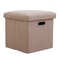 Folding Storage Ottoman Cube Collapsible Footrest Stool With Padded Lid For Living Room Dorm 19