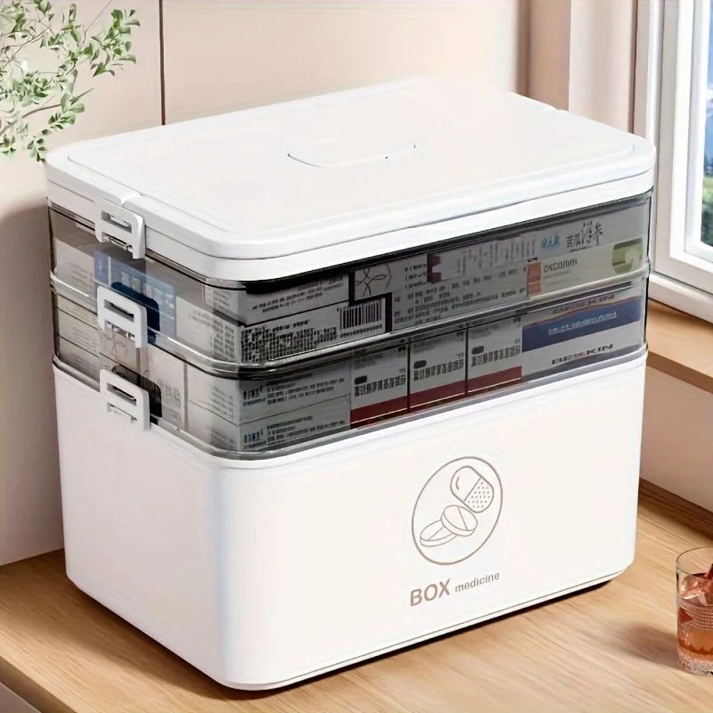 3Tier Medicine Cabinet Organizer Family Emergency Storage Box With LeakResistant Design 4