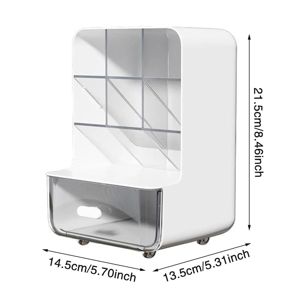 Large Capacity Clear Oblique Pen Holder MultiLayer Desk Stationery Storage Organizer 5
