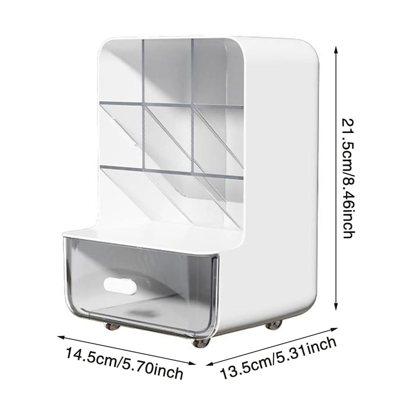 Large Capacity Clear Oblique Pen Holder MultiLayer Desk Stationery Storage Organizer 5