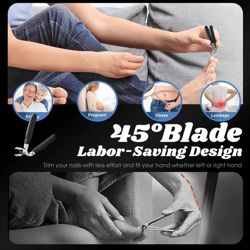 Large Anti-Splash Nail Clippers for Ingrown & Thick Nails | Professional Grooming Tool