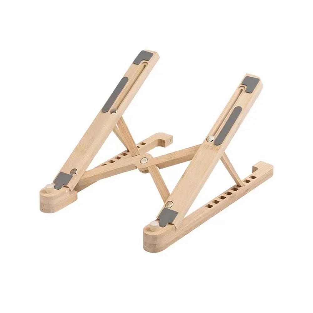 ErgoWood Foldable Laptop Stand 8Level Height Adjustable Wooden Notebook Holder For 1117 In Laptops 6