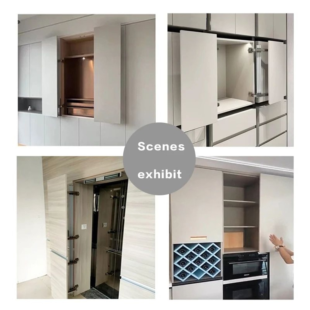 AeroSilent Aluminum Alloy Damping Door Hinges 3D Adjustable Soft Close Cabinet Sliding Door Hardw