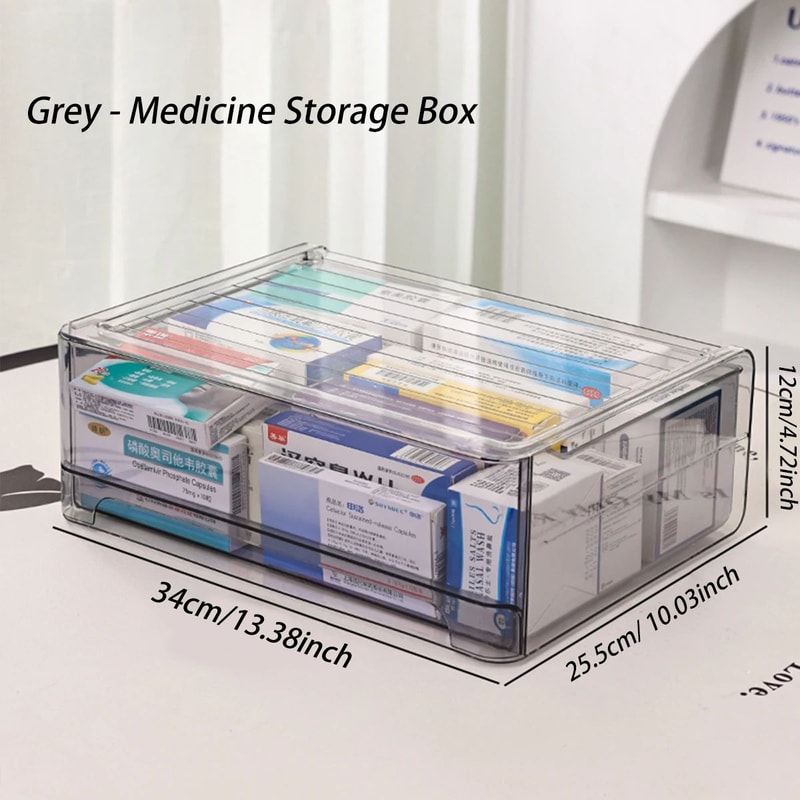 ClearStack Acrylic Drawer Medicine Storage Box Large Capacity Stackable PullOut Organizer 5