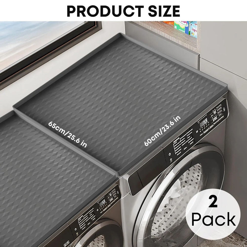 AquaGuard Silicone Dryer Washing Machine Top Protector AntiSlip Waterproof Appliance Cover 0
