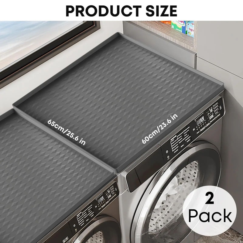 AquaGuard Silicone Dryer Washing Machine Top Protector AntiSlip Waterproof Appliance Cover 0