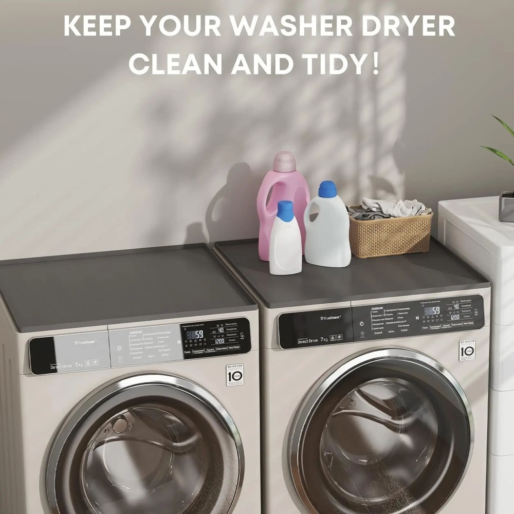 AquaGuard Silicone Dryer Washing Machine Top Protector AntiSlip Waterproof Appliance Cover 2