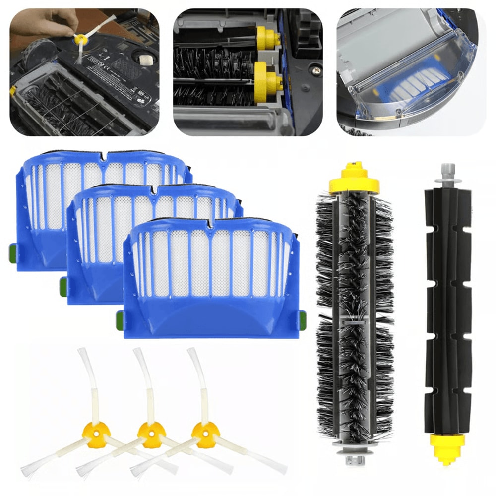 Vacuum Filter Brush Cleaner Replacement Kit For Roomba To Restore Strong Pickup 5