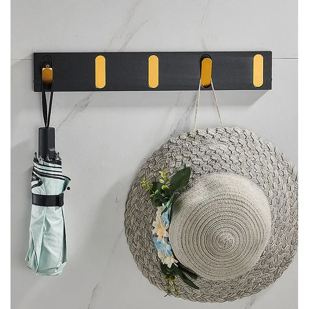 FlexHide Invisible Folding Wall Hooks Space Aluminum SelfClosing Coat Towel Hanger 1