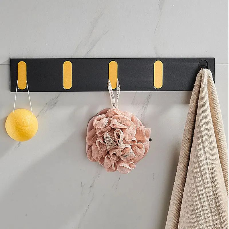 FlexHide Invisible Folding Wall Hooks Space Aluminum SelfClosing Coat Towel Hanger 4