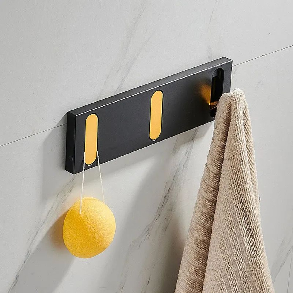 FlexHide Invisible Folding Wall Hooks Space Aluminum SelfClosing Coat Towel Hanger 13