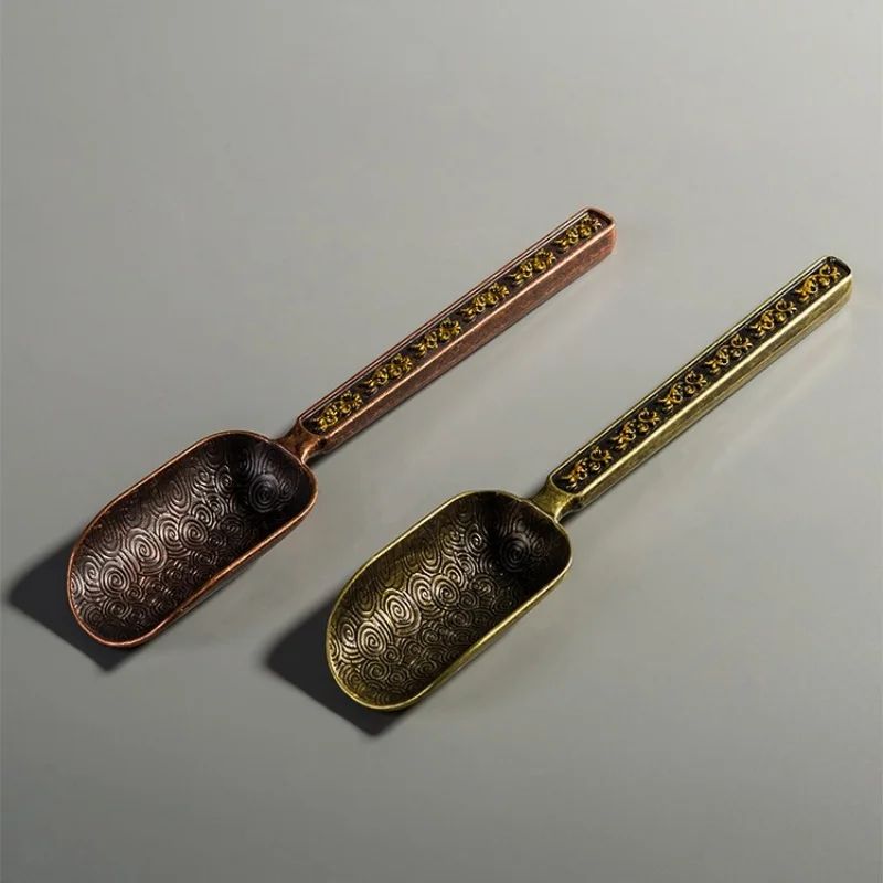 CloudElegance Alloy Tea Spoon Retro Auspicious Cloud Kung Fu Tea Shovel Tool 4