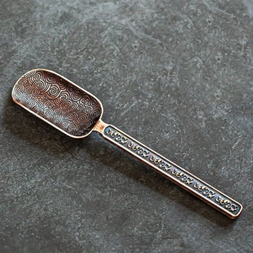 CloudElegance Alloy Tea Spoon Retro Auspicious Cloud Kung Fu Tea Shovel Tool 15