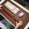ProShield Waterproof PU Leather Desk Mat Set Large NonSlip Mouse Pad With Keyboard Mat Wrist Rest 3