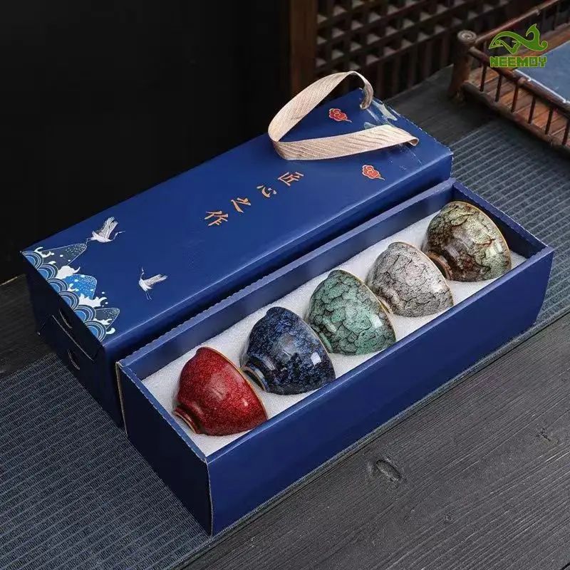 Harmony Elements Ceramic Kung Fu Tea Set Five Elements Chinese Master Cup Teacup Gift Collection 1
