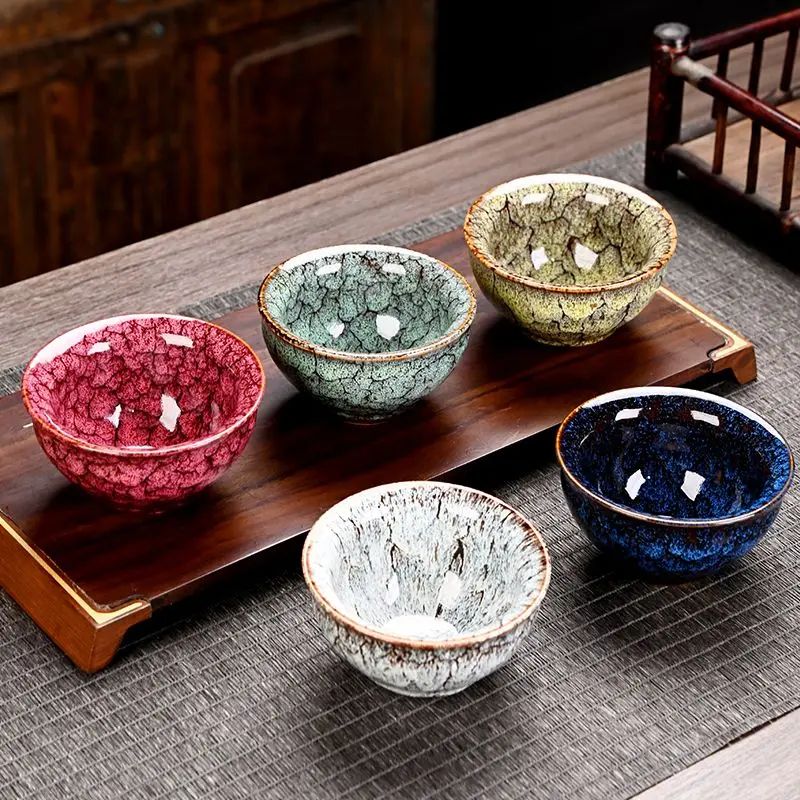 Harmony Elements Ceramic Kung Fu Tea Set Five Elements Chinese Master Cup Teacup Gift Collection 11