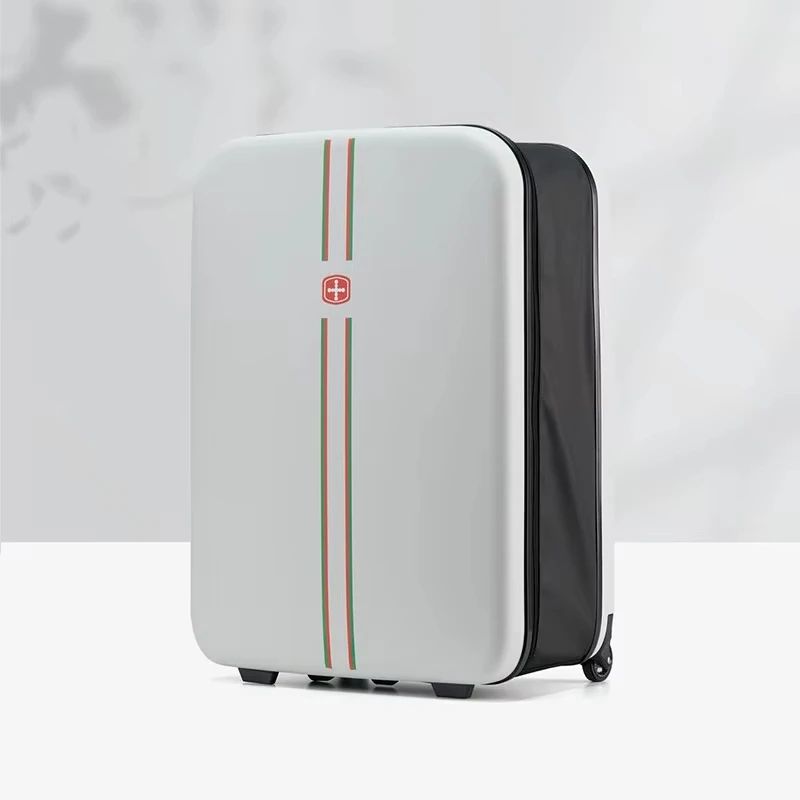 Lightweight Folding Trolley Luggage Expandable Travel Suitcase For Business School 14